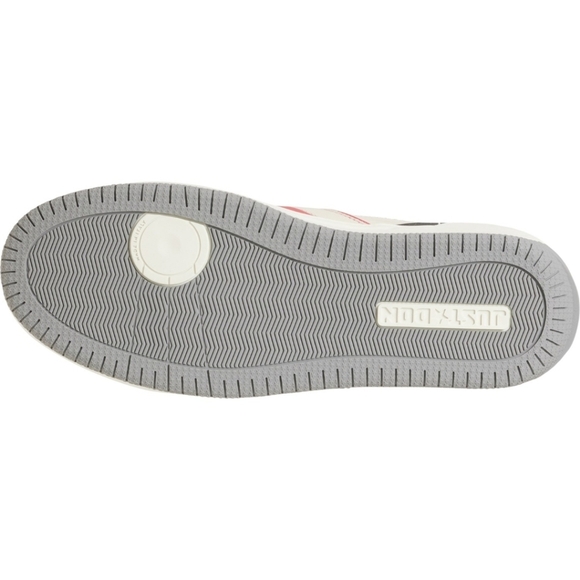 NIB Brand New Just Dons Mens White/Black/Red Courtside MID Sneakers - Picture 2 of 8